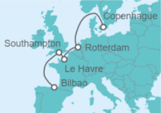 Itinerario del Crucero Reino Unido, Francia, Holanda - MSC Cruceros