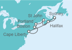 Itinerario del Crucero USA, Canadá - Royal Caribbean