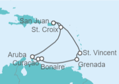 Itinerario del Crucero Aruba, Curaçao - Royal Caribbean