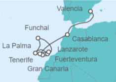 Itinerario del Crucero Islas Canarias - MSC Cruceros