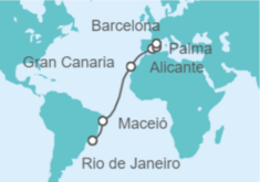 Itinerario del Crucero Brasil, España - MSC Cruceros