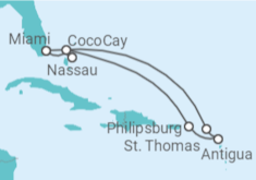 Itinerario del Crucero Bahamas, Islas Vírgenes - Eeuu, Antigua Y Barbuda, Saint Maarten - Royal Caribbean