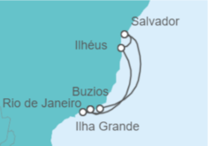 Itinerario del Crucero Brasil - MSC Cruceros