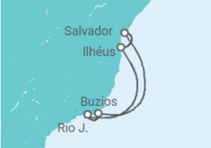 Itinerario del Crucero Brasil - MSC Cruceros