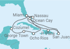 Itinerario del Crucero Puerto Rico, USA, Bahamas, Jamaica, Islas Caimán, México - MSC Cruceros