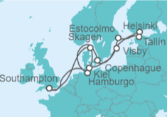 Itinerario del Crucero Alemania, Dinamarca, Suecia, Finlandia, Estonia - Cunard