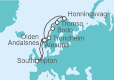 Itinerario del Crucero Noruega - Cunard