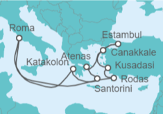 Itinerario del Crucero Grecia, Turquía - Cunard