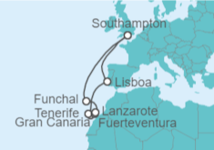 Itinerario del Crucero Islas Canarias - Cunard