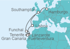 Itinerario del Crucero Islas Canarias - Cunard