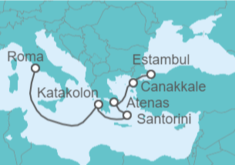 Itinerario del Crucero Grecia - Cunard