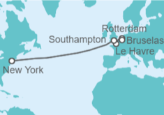 Itinerario del Crucero Reino Unido, Francia, Holanda, Bélgica - Cunard