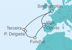 Itinerario del Crucero Portugal, España - Cunard