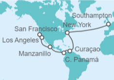 Itinerario del Crucero USA, Curaçao, Panamá, México - Cunard