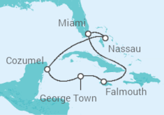 Itinerario del Crucero Jamaica, Islas Caimán, México, Bahamas TI - MSC Cruceros