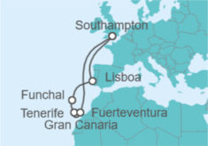 Itinerario del Crucero Islas Canarias - Cunard