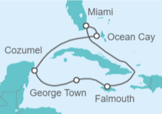 Itinerario del Crucero Jamaica, Islas Caimán, México - MSC Cruceros