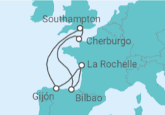 Itinerario del Crucero España, Francia - MSC Cruceros