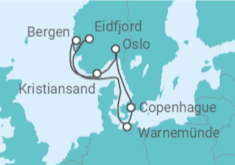 Itinerario del Crucero Noruega, Dinamarca TI - MSC Cruceros