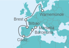 Itinerario del Crucero España - MSC Cruceros