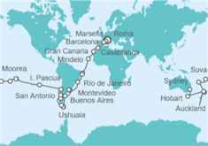 Itinerario del Crucero Vuelta al mundo - Costa Cruceros