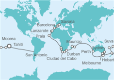 Itinerario del Crucero Vuelta al mundo - Costa Cruceros