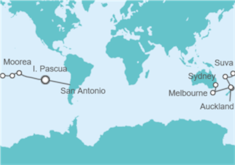 Itinerario del Crucero desde San Antonio (Santiago de Chile) a Sydney (Australia) - Costa Cruceros