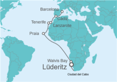 Itinerario del Crucero Namibia, Cabo Verde, España - Costa Cruceros