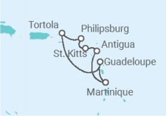 Itinerario del Crucero Guadalupe, Islas Vírgenes - Reino Unido, Saint Maarten, Antigua Y Barbuda - MSC Cruceros