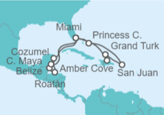 Itinerario del Crucero México, Belice, Honduras, USA, Puerto Rico, Bahamas - Princess Cruises