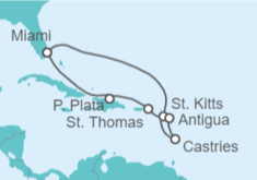 Itinerario del Crucero Santa Lucía, Antigua Y Barbuda, Islas Vírgenes - Eeuu - Celebrity Cruises