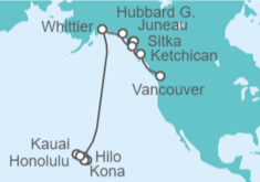 Itinerario del Crucero Alaska - Norwegian Cruise Line