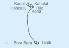 Itinerario del Crucero desde Papeete (Polinesia Francesa) a Honolulu (Hawái) - Norwegian Cruise Line