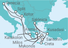 Itinerario del Crucero Croacia, Grecia, Turquía - Celestyal Cruises