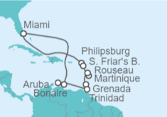 Itinerario del Crucero Saint Maarten, Martinica, Trinidad Y Tobago, Aruba - Princess Cruises