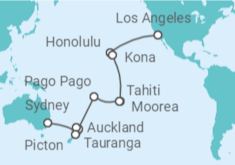 Itinerario del Crucero desde Los Ángeles (California) a Sydney (Australia) - Princess Cruises