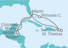 Itinerario del Crucero Puerto Rico, Islas Vírgenes - Eeuu, USA, México, Belice, Honduras - Princess Cruises