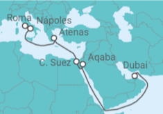 Itinerario del Crucero Italia, Grecia, Jordania, Emiratos Arabes - Royal Caribbean