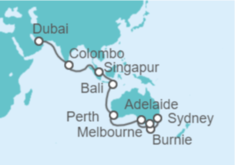 Itinerario del Crucero Australia, Indonesia, Singapur, Sri Lanka - Princess Cruises