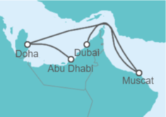 Itinerario del Crucero Qatar, Omán, Emiratos Arabes - Costa Cruceros