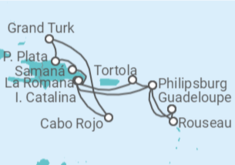 Itinerario del Crucero Saint Maarten, Islas Vírgenes - Reino Unido, República Dominicana, Bahamas - Costa Cruceros