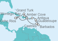 Itinerario del Crucero Santa Lucía, Barbados, Guadalupe, Antigua Y Barbuda, Islas Vírgenes - Reino Unido, República Domi... - Costa Cruceros