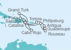 Itinerario del Crucero República Dominicana, Saint Maarten, Guadalupe, Antigua Y Barbuda, Islas Vírgenes - Rein... - Costa Cruceros