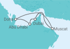Itinerario del Crucero Emiratos Arabes, Omán - Costa Cruceros