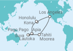 Itinerario del Crucero USA, Samoa Americana, Samoa, Fiji, Polinesia Francesa - Princess Cruises