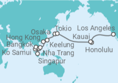 Itinerario del Crucero desde Singapur a Los Ángeles (California) - Princess Cruises