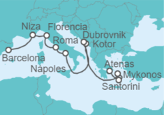 Itinerario del Crucero Francia, Italia, Montenegro, Croacia, Grecia - Celebrity Cruises