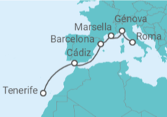 Itinerario del Crucero Italia, Francia, España - Costa Cruceros