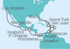 Itinerario del Crucero desde Los Ángeles (California) a San Juan (Puerto Rico)  - Princess Cruises