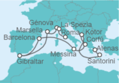 Itinerario del Crucero desde Atenas (Grecia) a Civitavecchia (Roma) - Princess Cruises